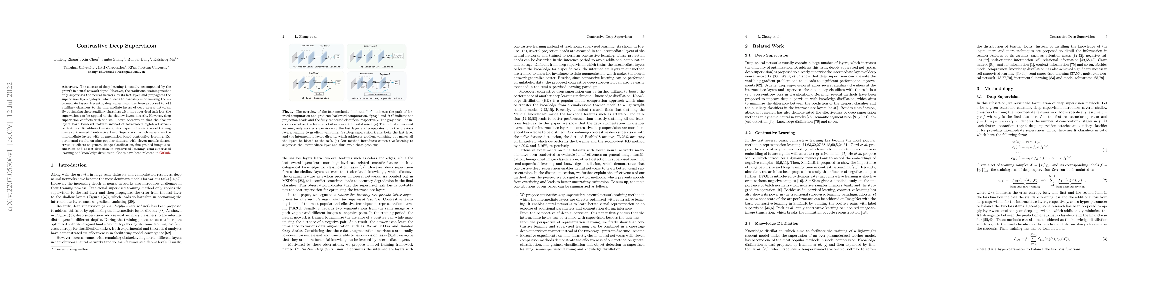 Thumbnail for Contrastive Deep Supervision