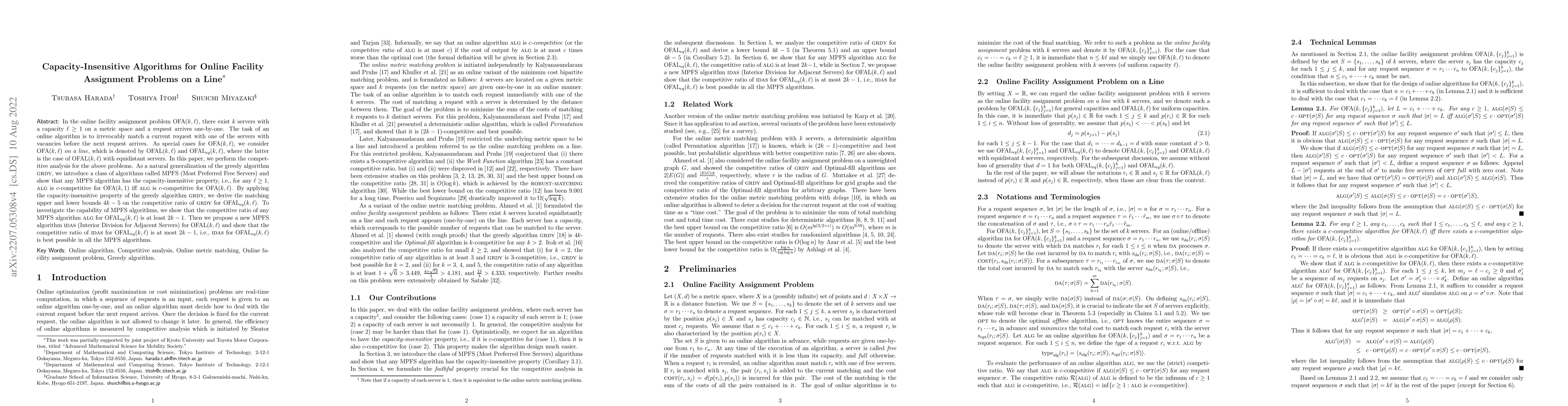 Thumbnail for Capacity-Insensitive Algorithms for Online Facility Assignment Problems
  on a Line