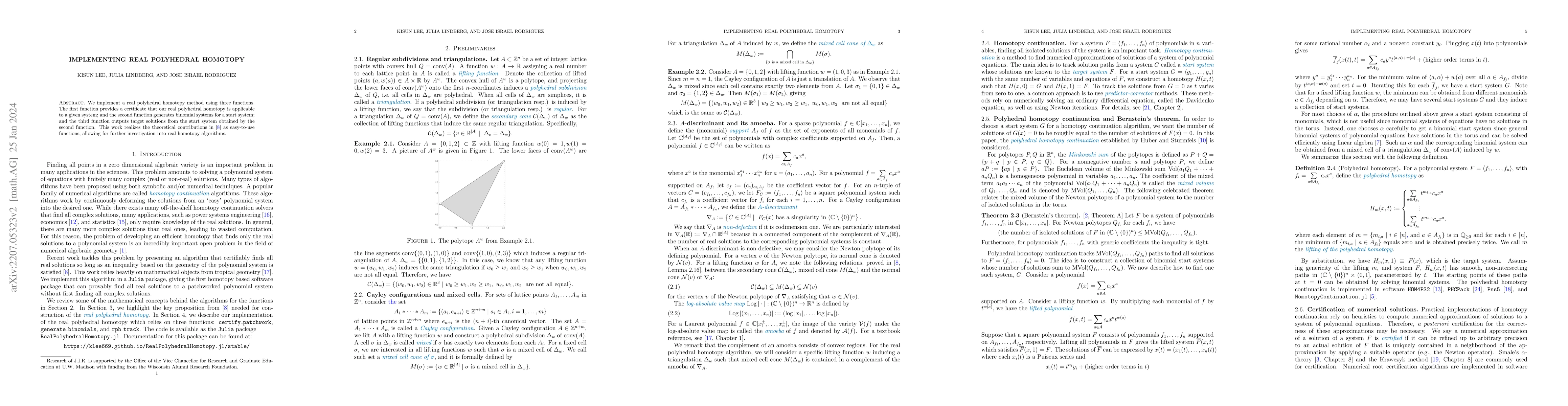 Thumbnail for Implementing real polyhedral homotopy