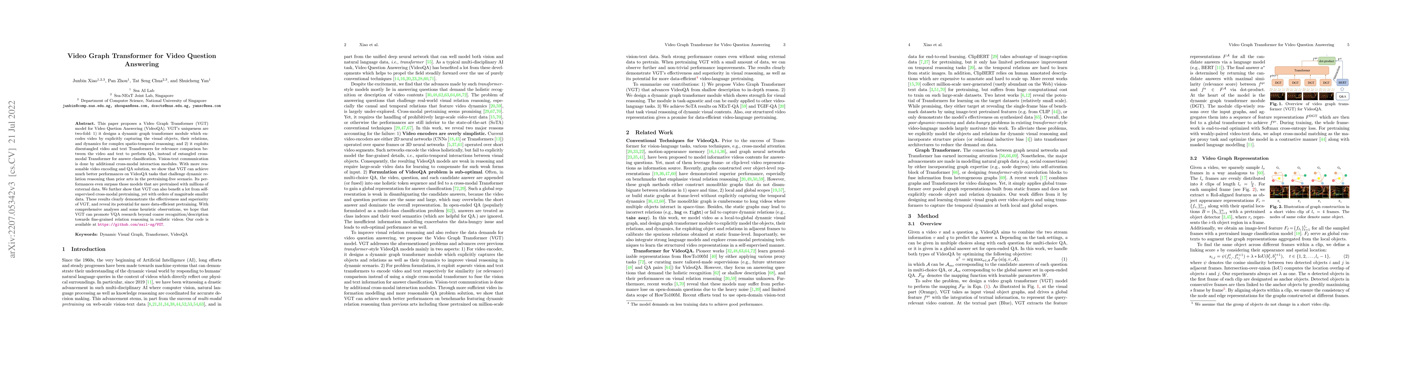 Thumbnail for Video Graph Transformer for Video Question Answering