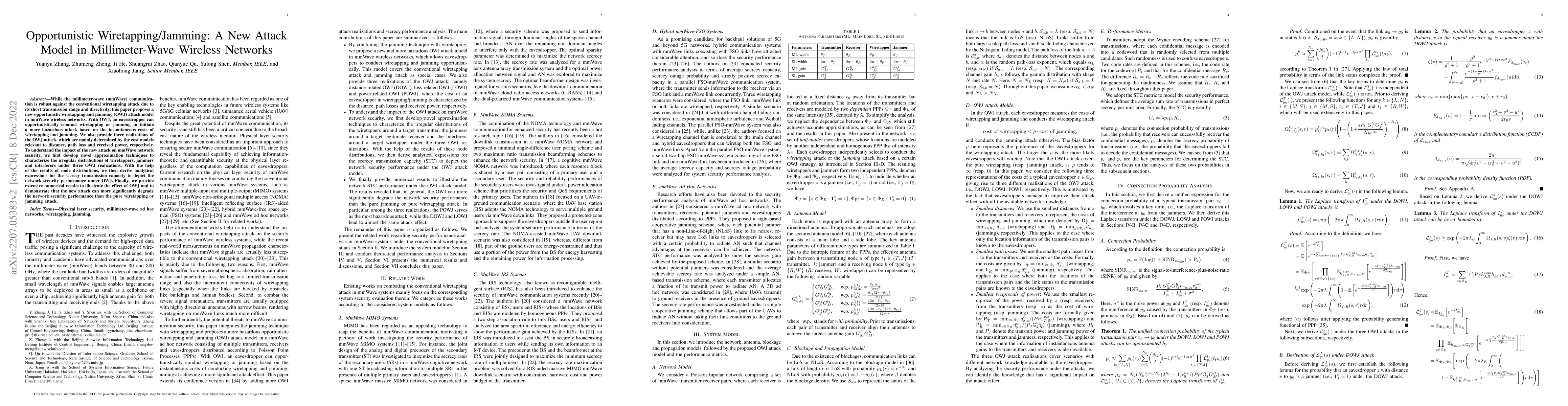 Thumbnail for Opportunistic Wiretapping/Jamming: A New Attack Model in Millimeter-Wave
  Wireless Networks