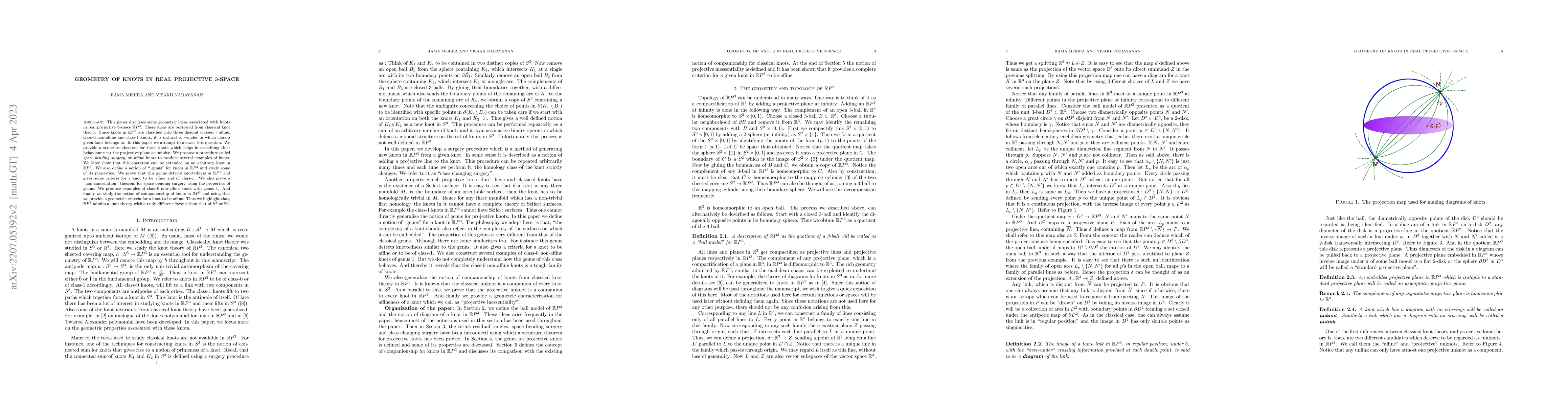 Thumbnail for Geometry of knots in real projective $3$-space