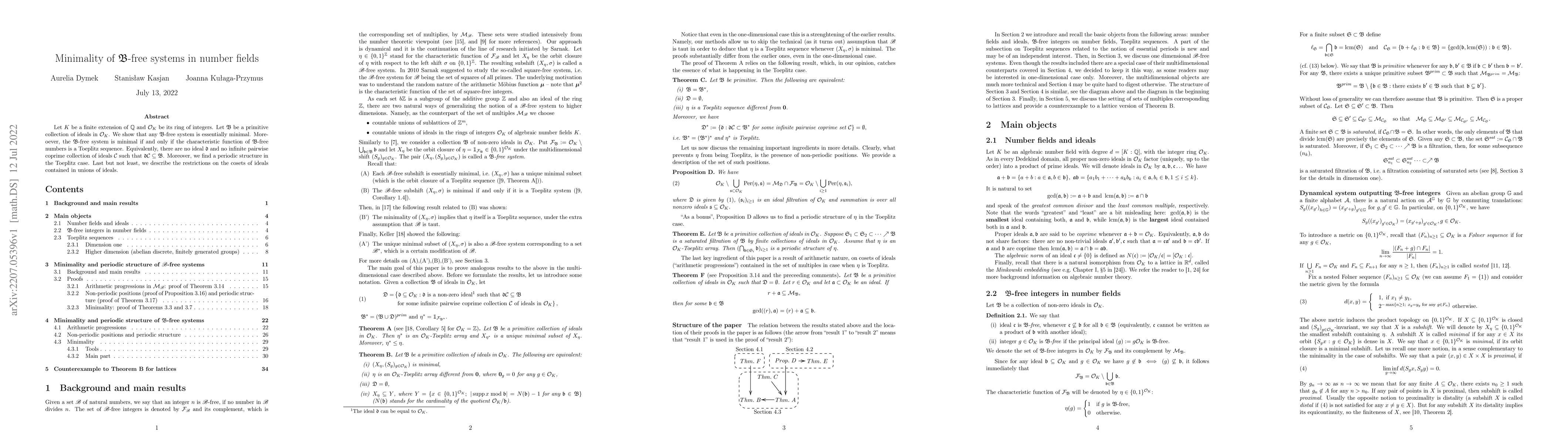 Thumbnail for Minimality of $\mathfrak{B}$-free systems in number fields