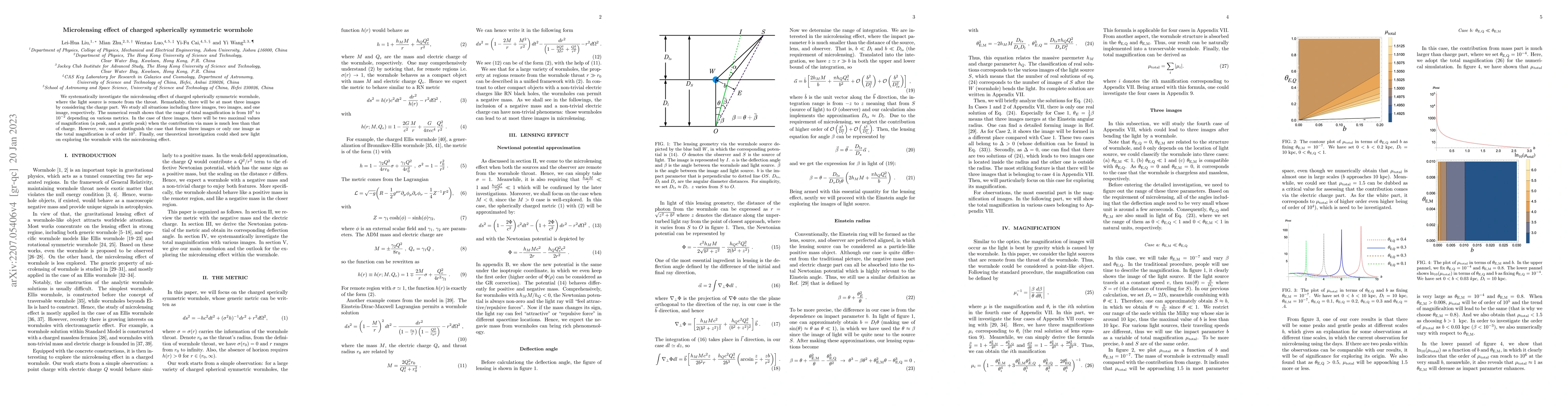 Thumbnail for Microlensing effect of charged spherically symmetric wormhole