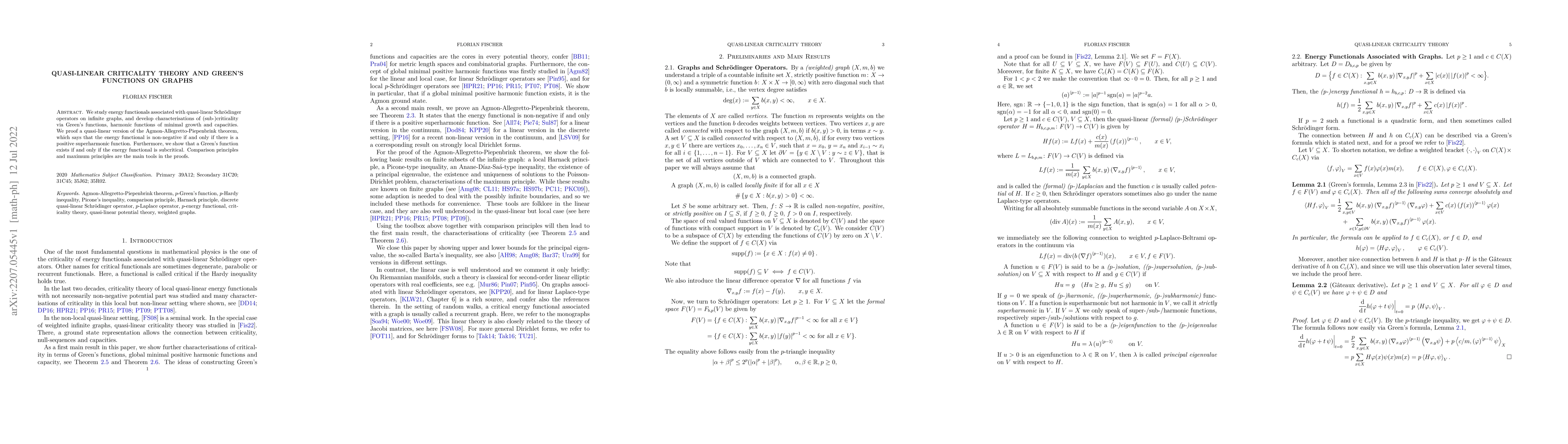 Thumbnail for Quasi-Linear Criticality Theory and Green's Functions on Graphs