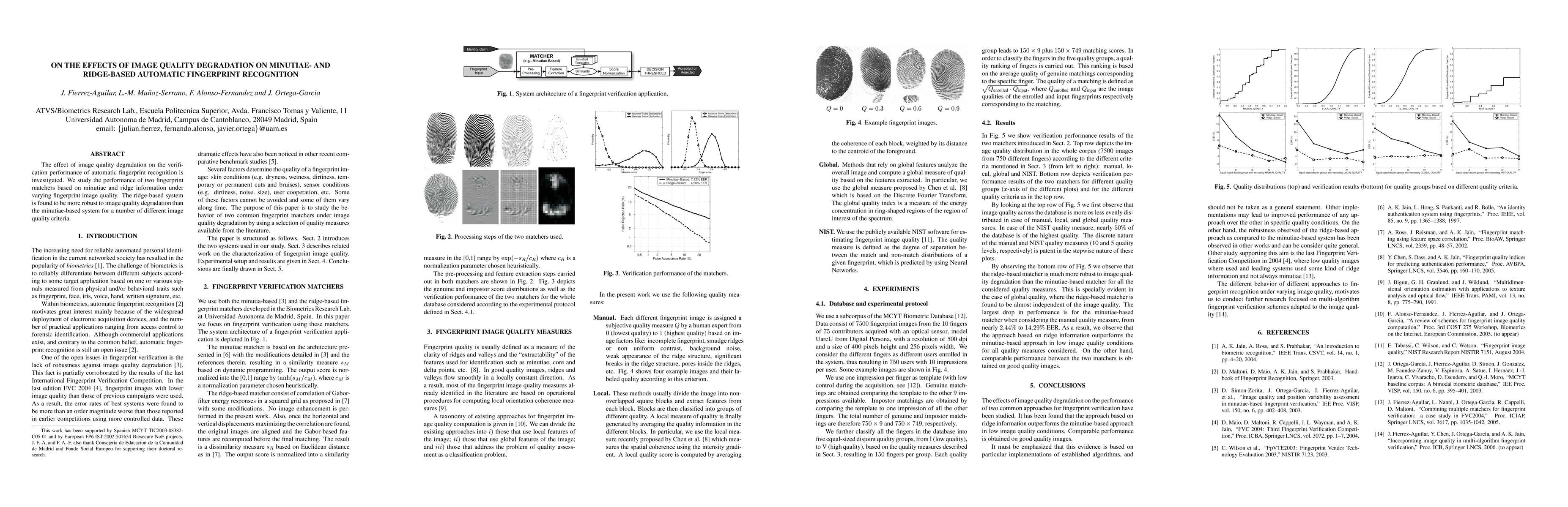 Thumbnail for On the Effects of Image Quality Degradation on Minutiae- and Ridge-Based
  Automatic Fingerprint Recognition