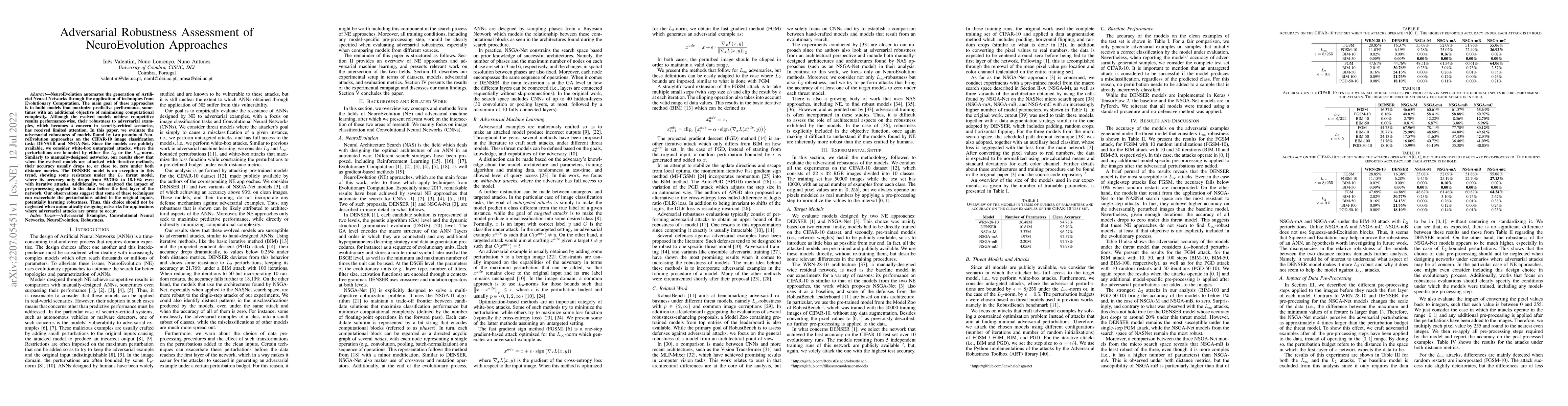 Thumbnail for Adversarial Robustness Assessment of NeuroEvolution Approaches