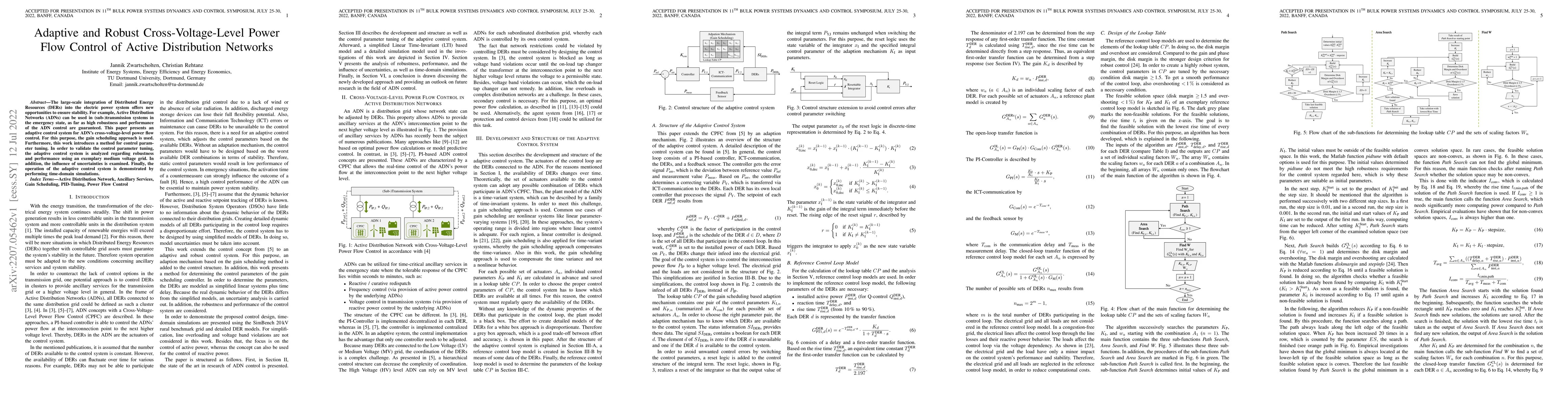 Thumbnail for Adaptive and Robust Cross-Voltage-Level Power Flow Control of Active
  Distribution Networks