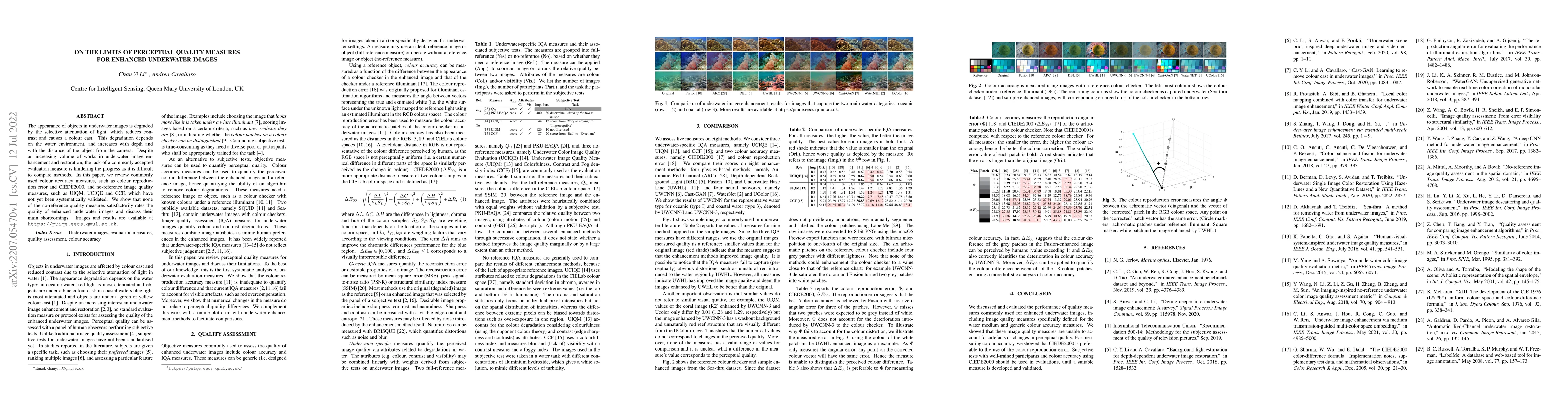 Thumbnail for On the limits of perceptual quality measures for enhanced underwater
  images