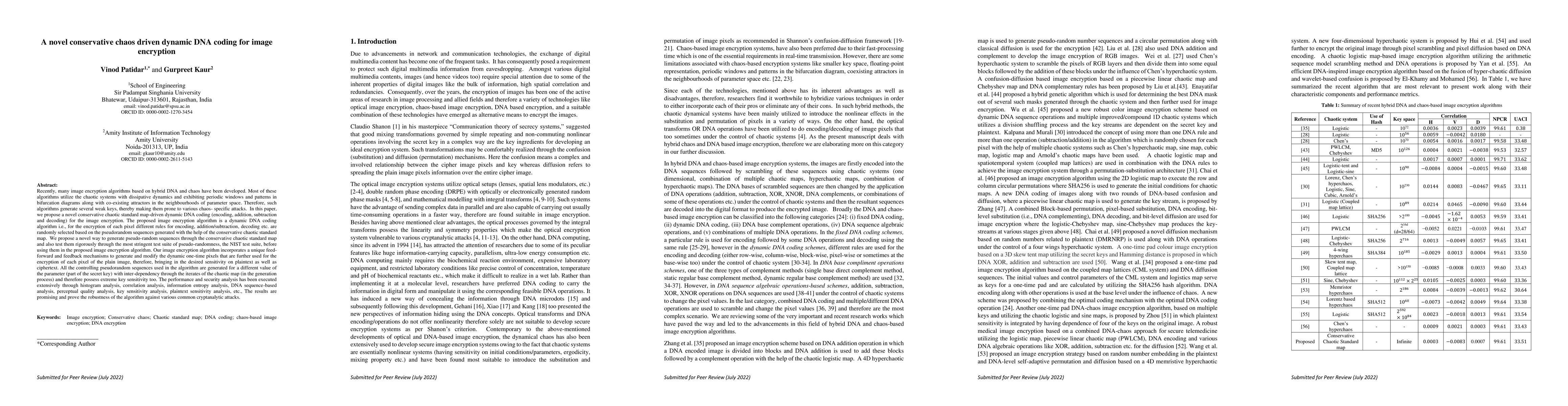 Thumbnail for A novel conservative chaos driven dynamic DNA coding for image
  encryption