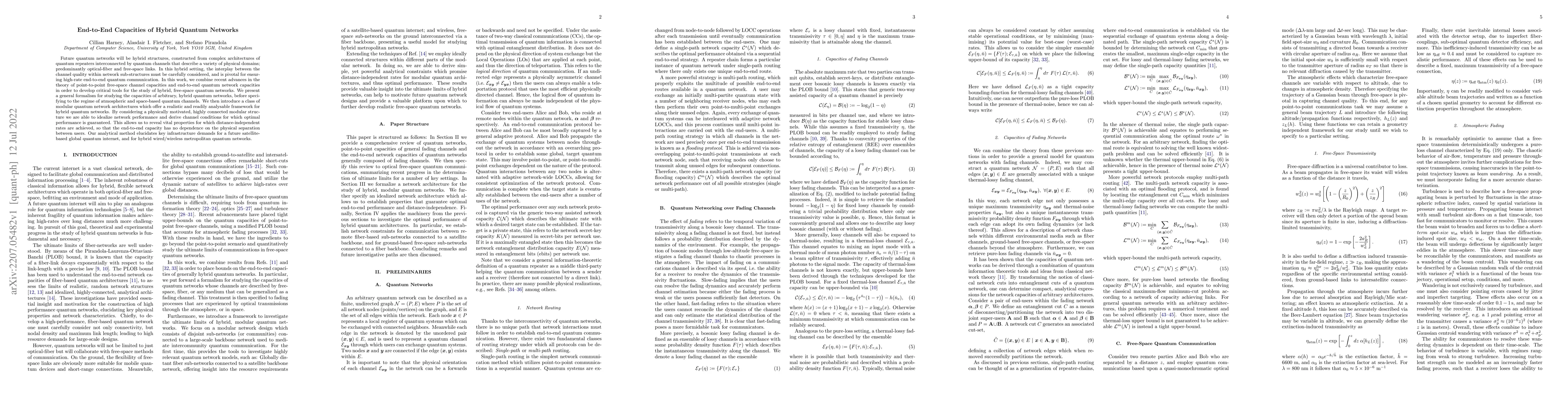 Thumbnail for End-to-End Capacities of Hybrid Quantum Networks