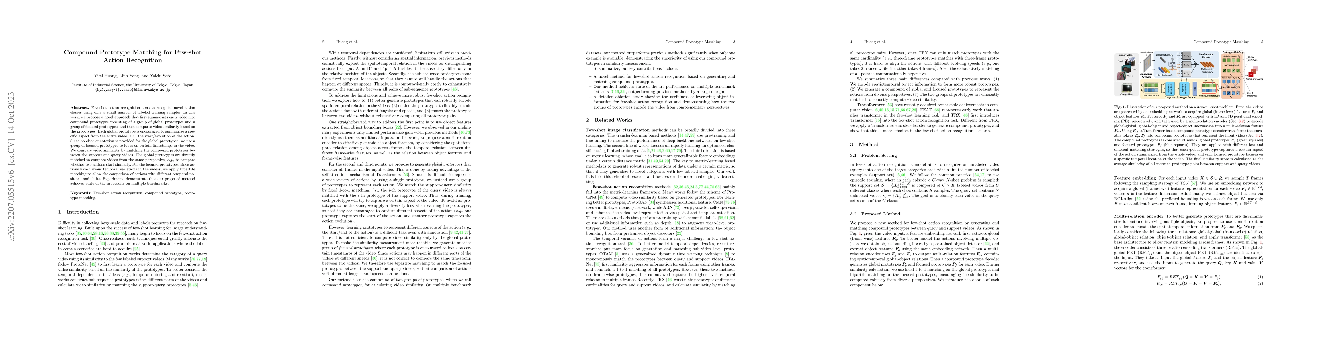Thumbnail for Compound Prototype Matching for Few-shot Action Recognition