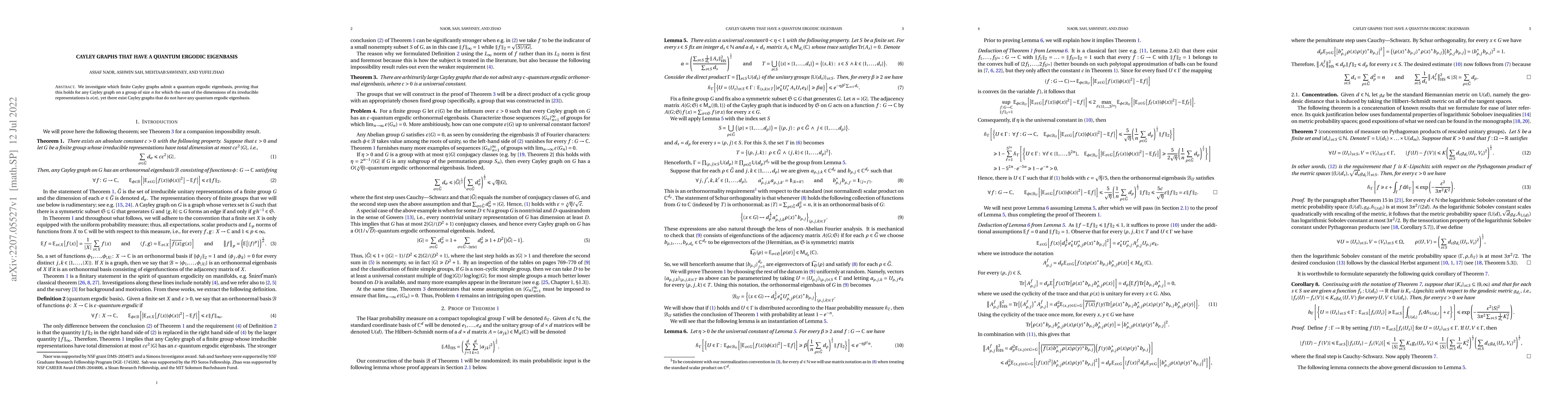 Thumbnail for Cayley graphs that have a quantum ergodic eigenbasis