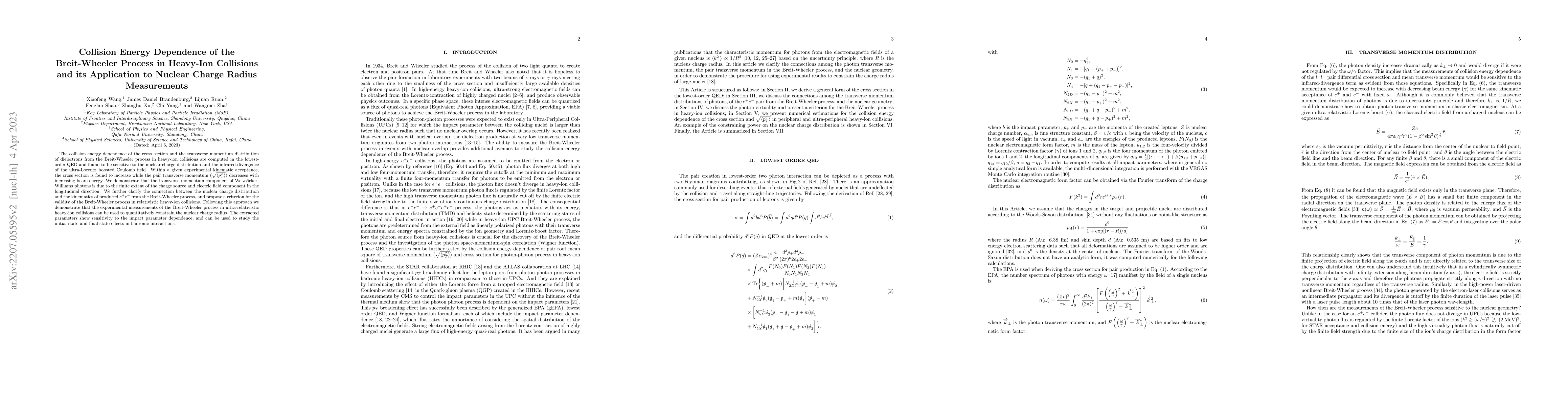 Thumbnail for Energy Dependence of the Breit-Wheeler process in Heavy-Ion Collisions
  and its Application to Nuclear Charge Radius Measurements