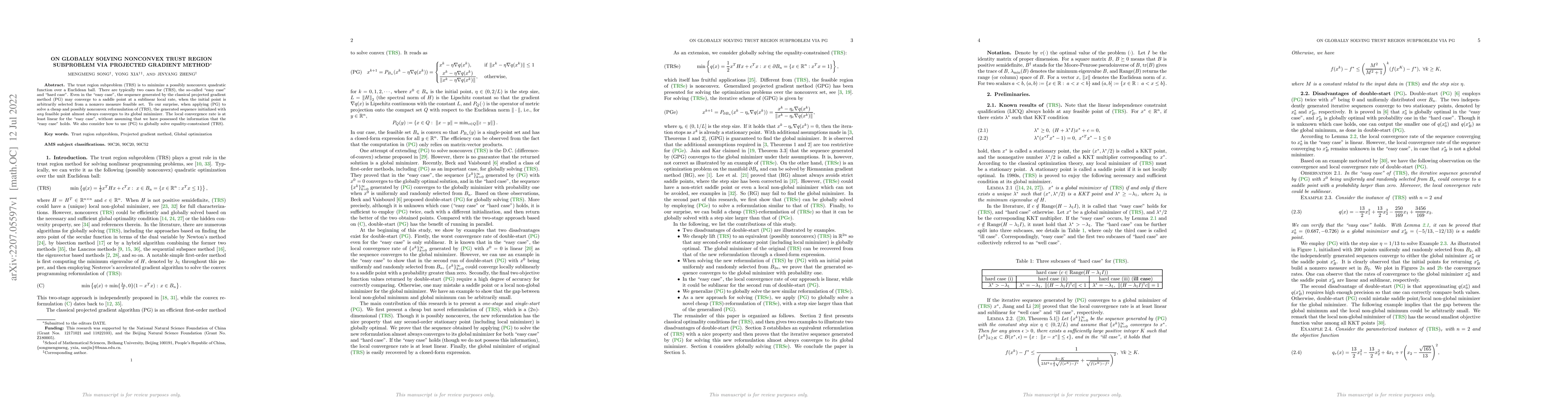 Thumbnail for On globally solving nonconvex trust region subproblem via projected
  gradient method