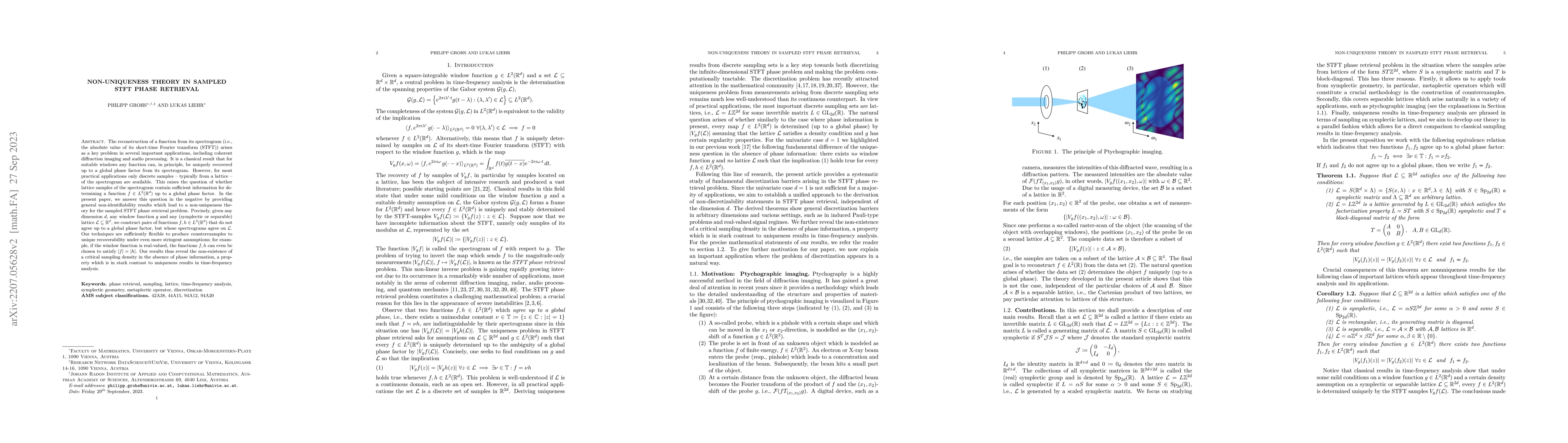Thumbnail for Non-uniqueness theory in sampled STFT phase retrieval