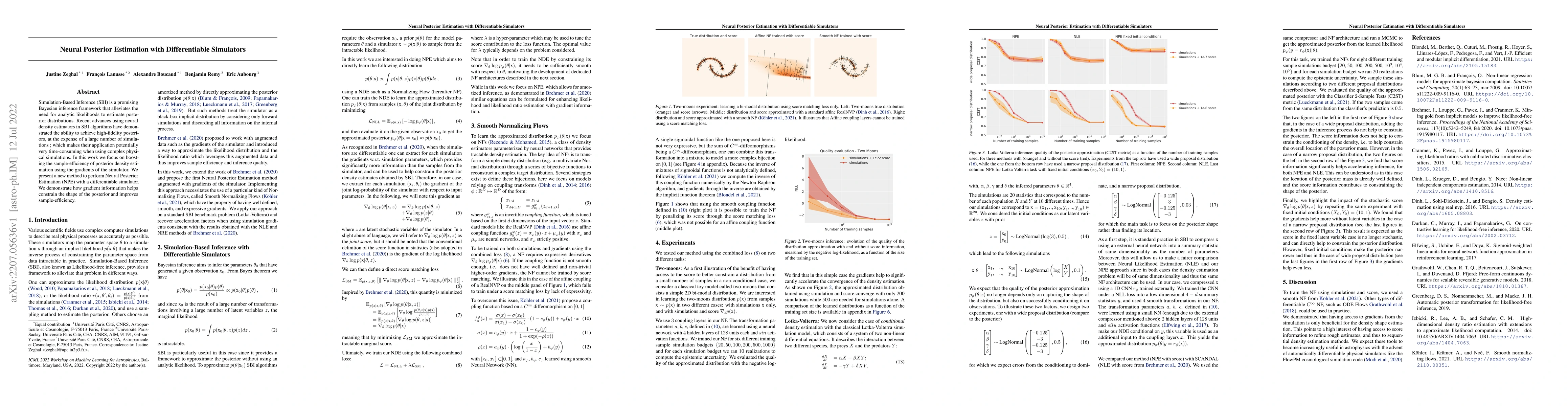 Thumbnail for Neural Posterior Estimation with Differentiable Simulators