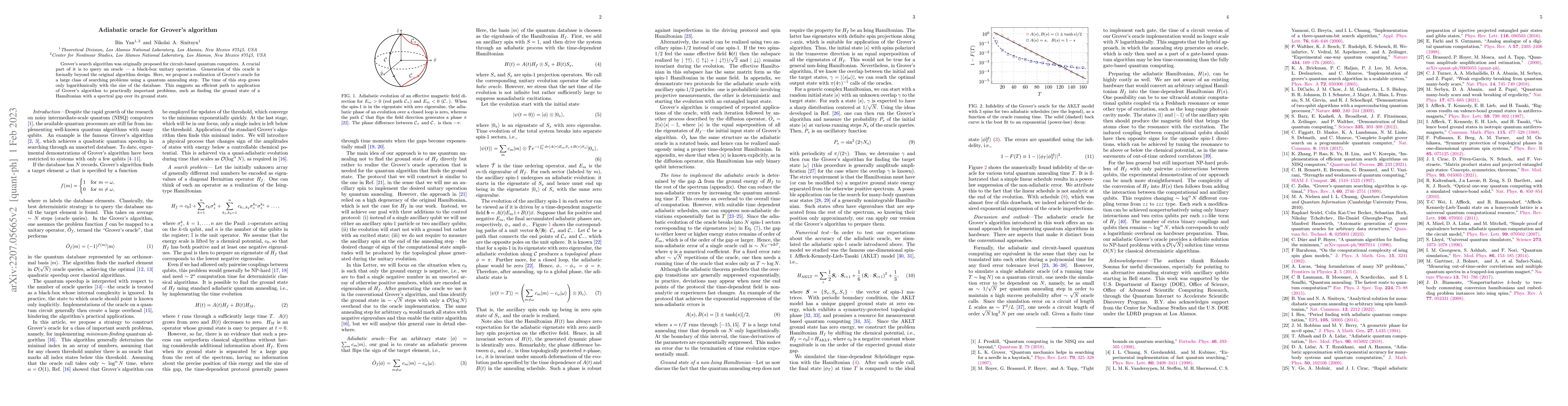 Thumbnail for An adiabatic oracle for Grover's algorithm