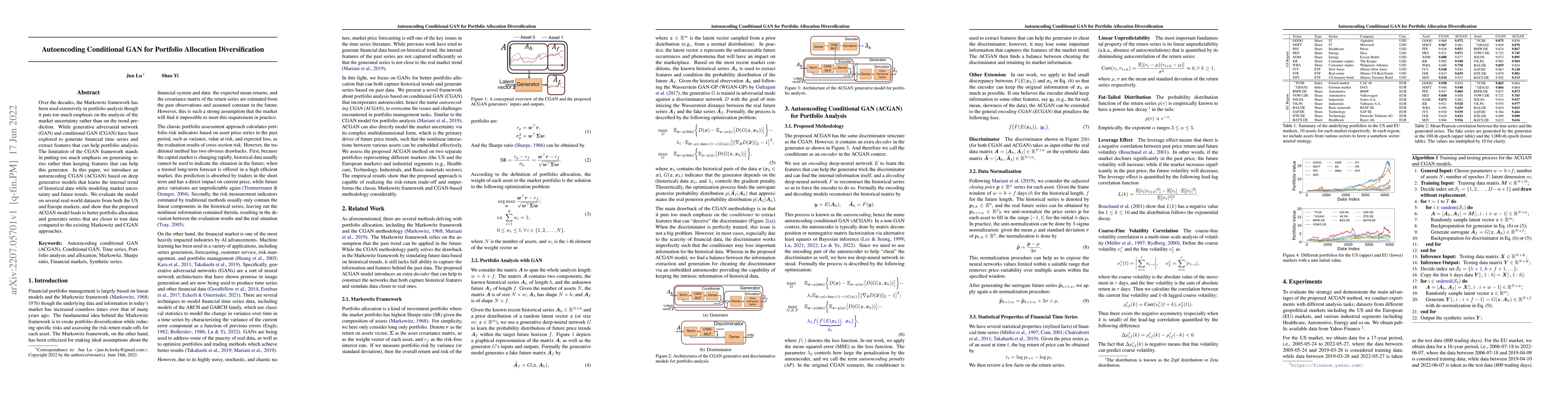 Thumbnail for Autoencoding Conditional GAN for Portfolio Allocation Diversification