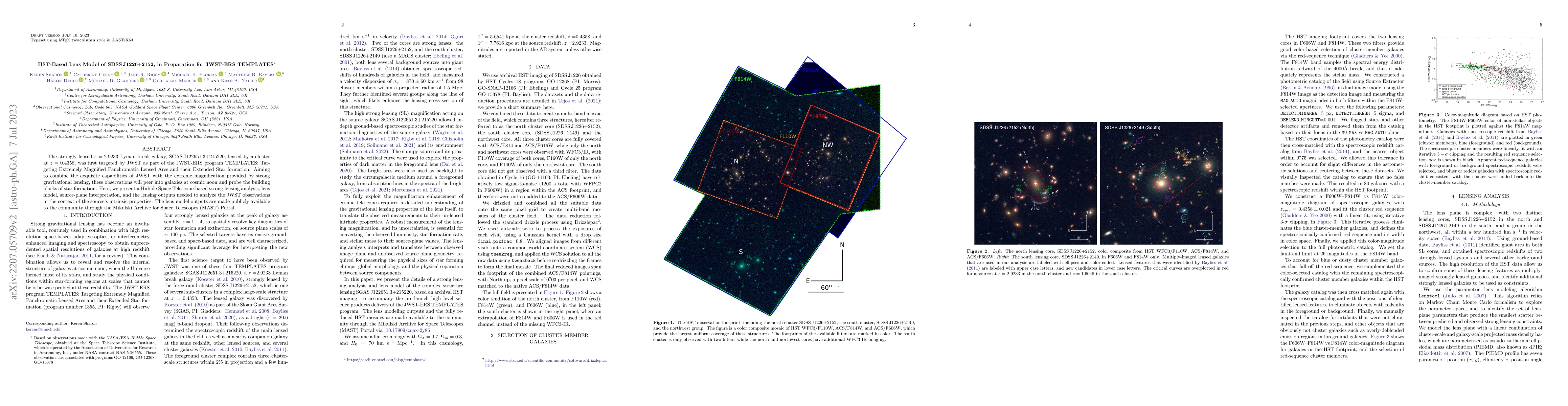 Thumbnail for HST-Based Lens Model of SDSS J1226+2152, in Preparation for JWST-ERS
  TEMPLATES