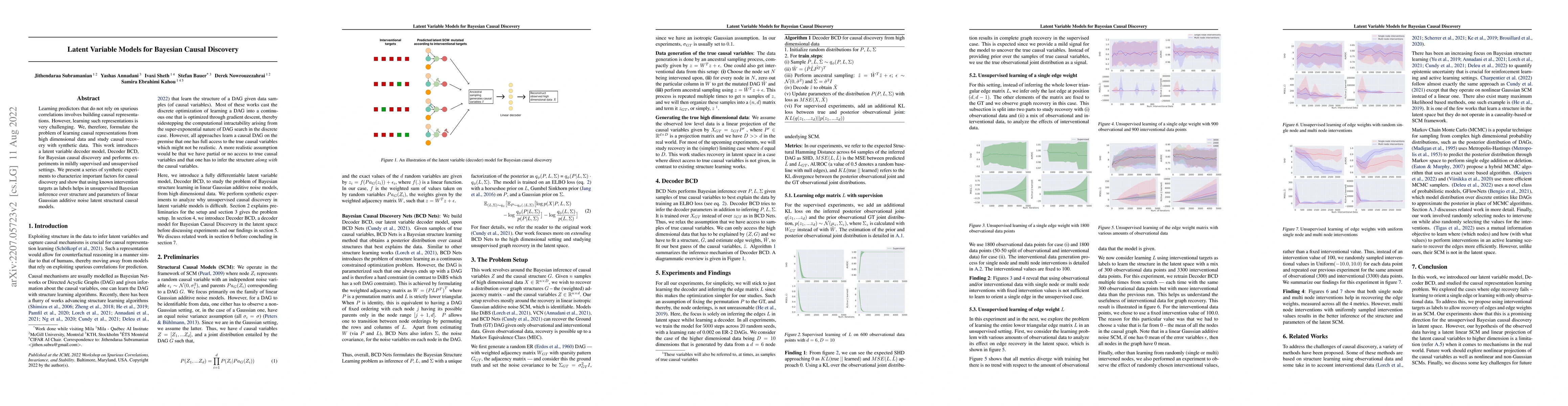Thumbnail for Latent Variable Models for Bayesian Causal Discovery