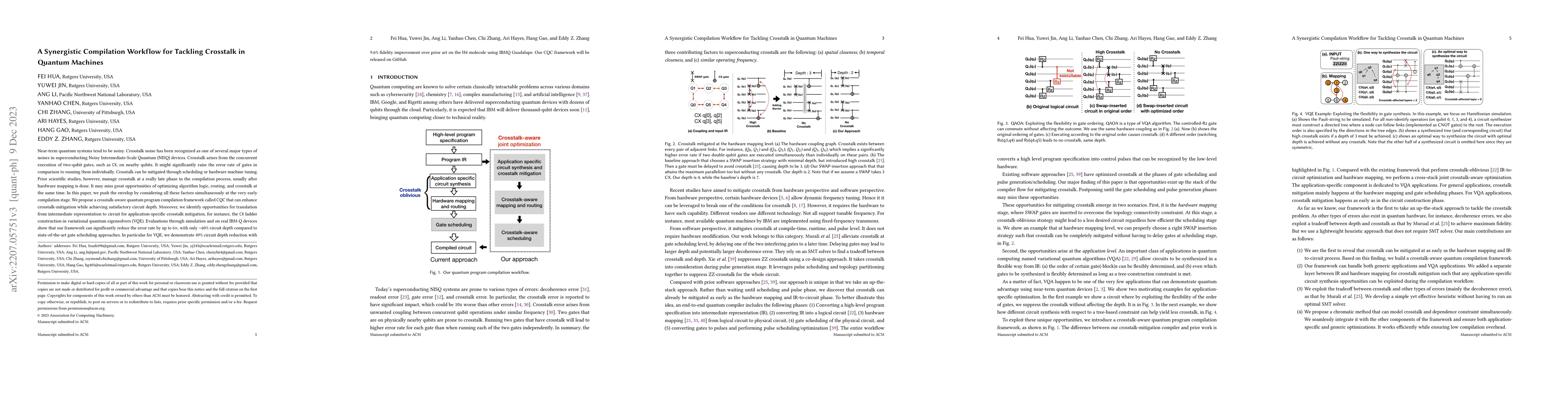 Thumbnail for A Synergistic Compilation Workflow for Tackling Crosstalk in Quantum
  Machines