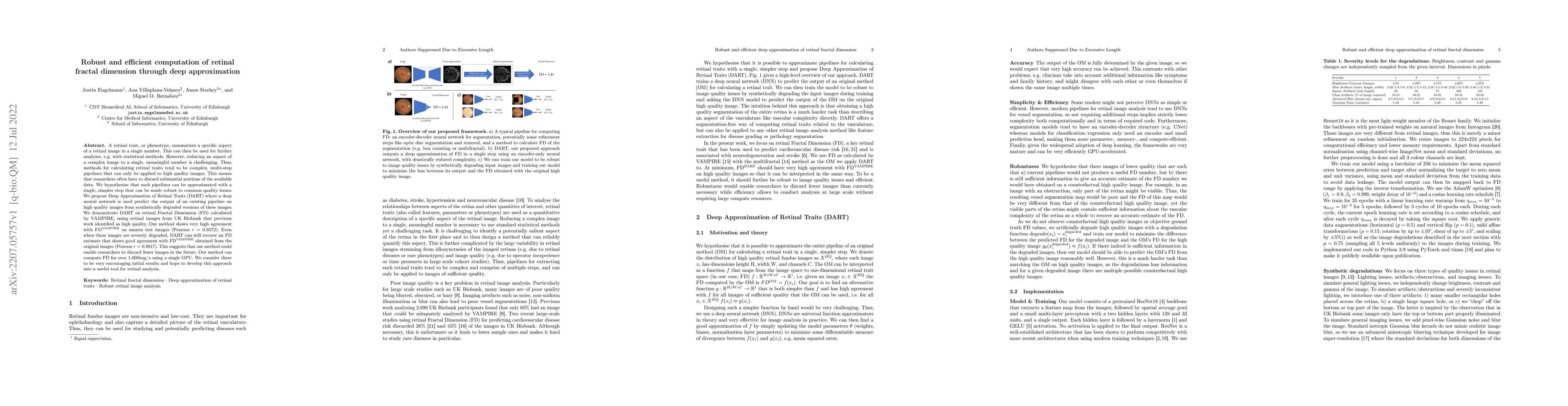 Thumbnail for Robust and efficient computation of retinal fractal dimension through
  deep approximation