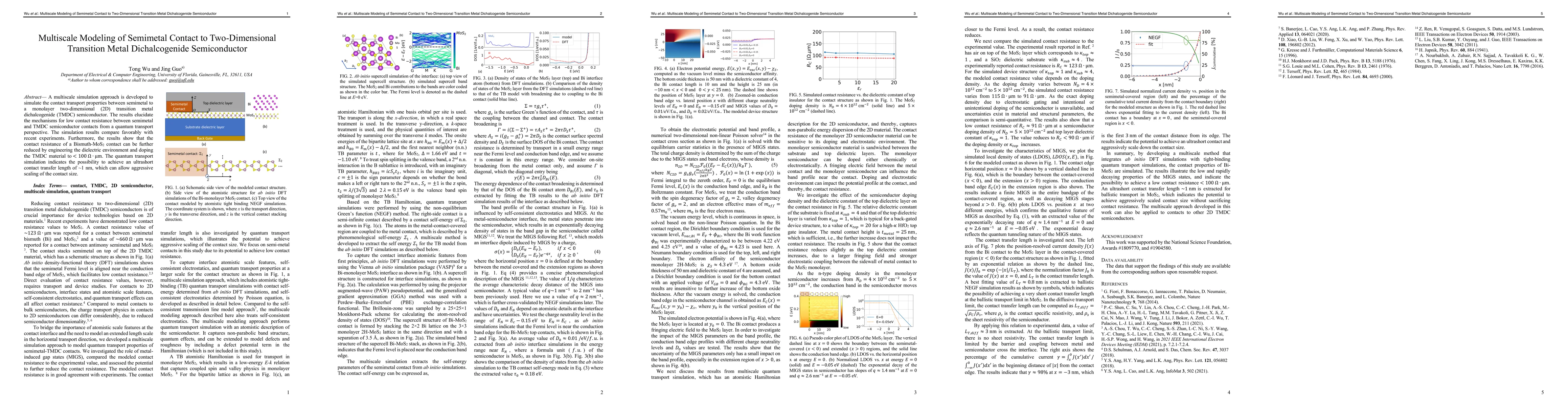 Thumbnail for Multiscale Modeling of Semimetal Contact to Two-Dimensional Transition
  Metal Dichalcogenide Semiconductor