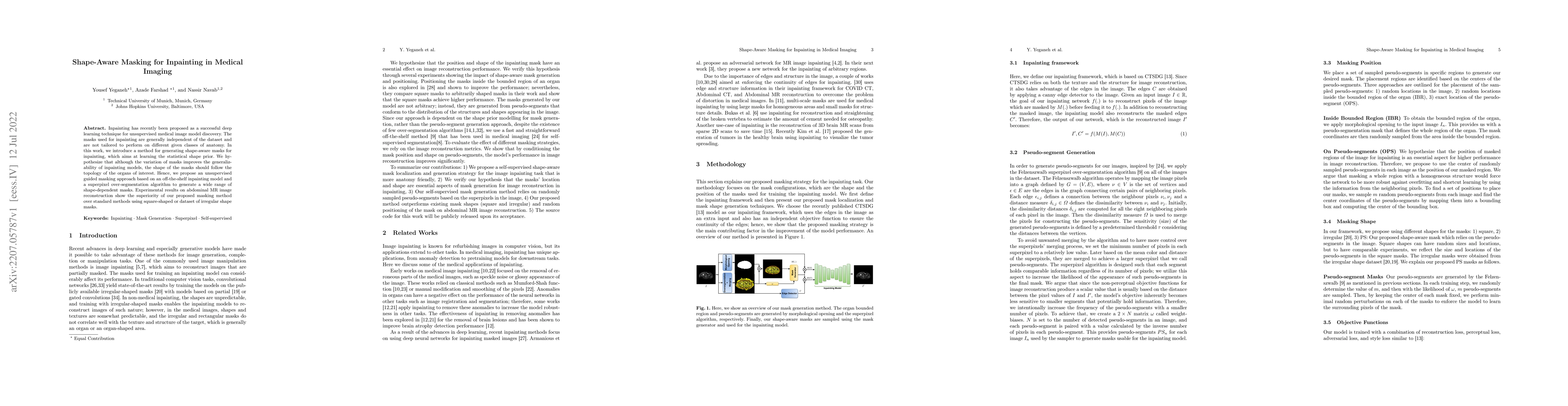 Thumbnail for Shape-Aware Masking for Inpainting in Medical Imaging