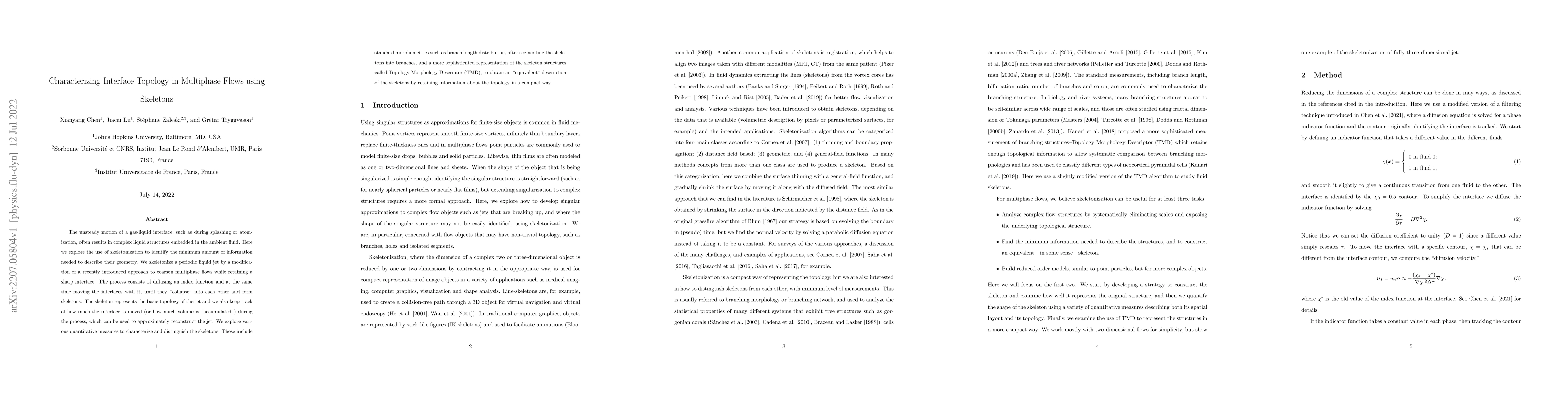 Thumbnail for Characterizing Interface Topology in Multiphase Flows using Skeletons