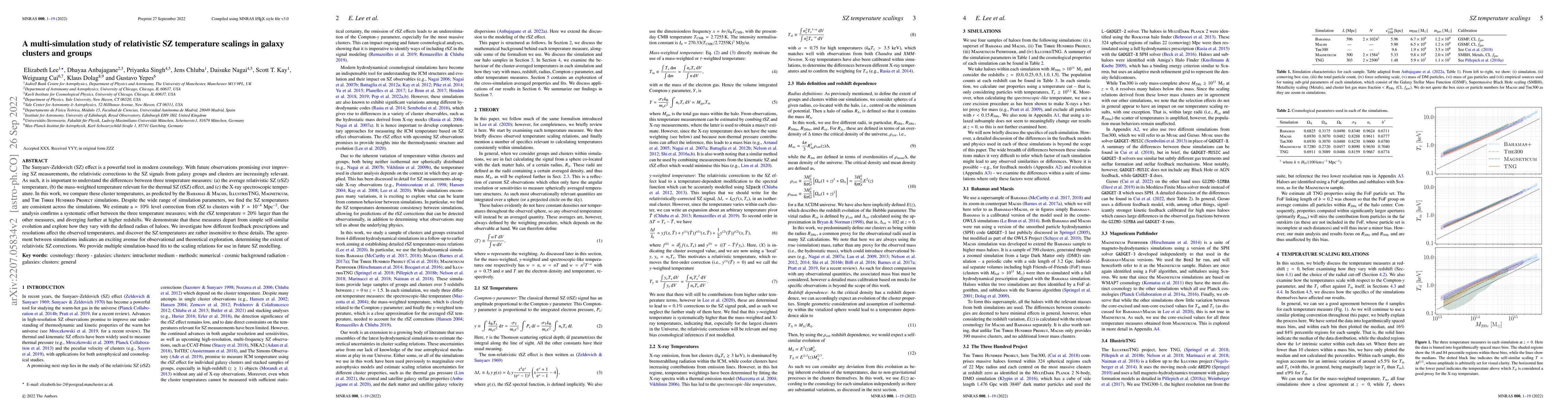 Thumbnail for A multi-simulation study of relativistic SZ temperature scalings in
  galaxy clusters and groups