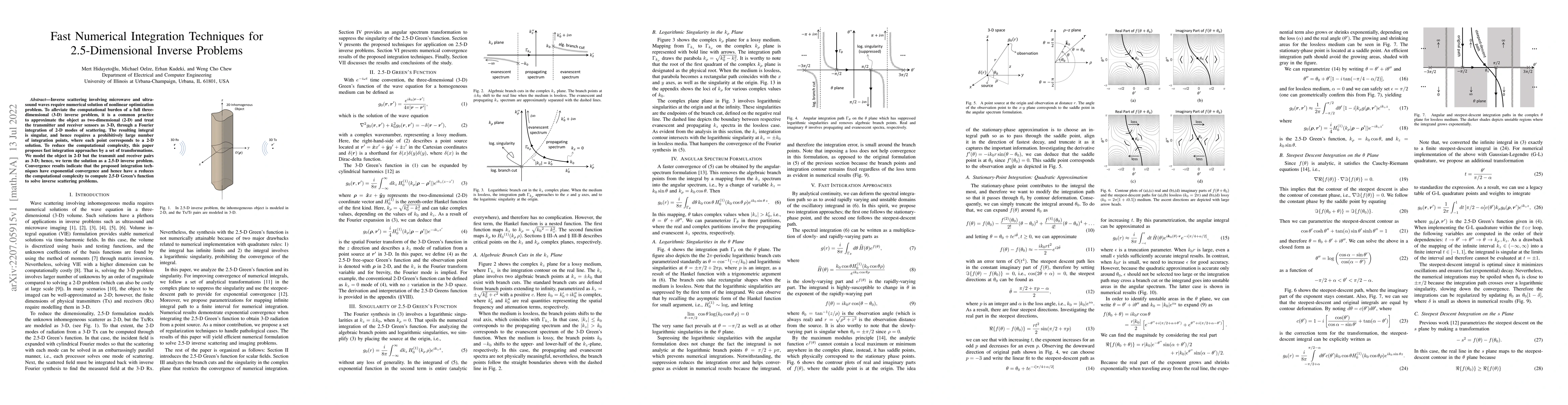 Thumbnail for Fast Numerical Integration Techniques for 2.5-Dimensional Inverse
  Problems