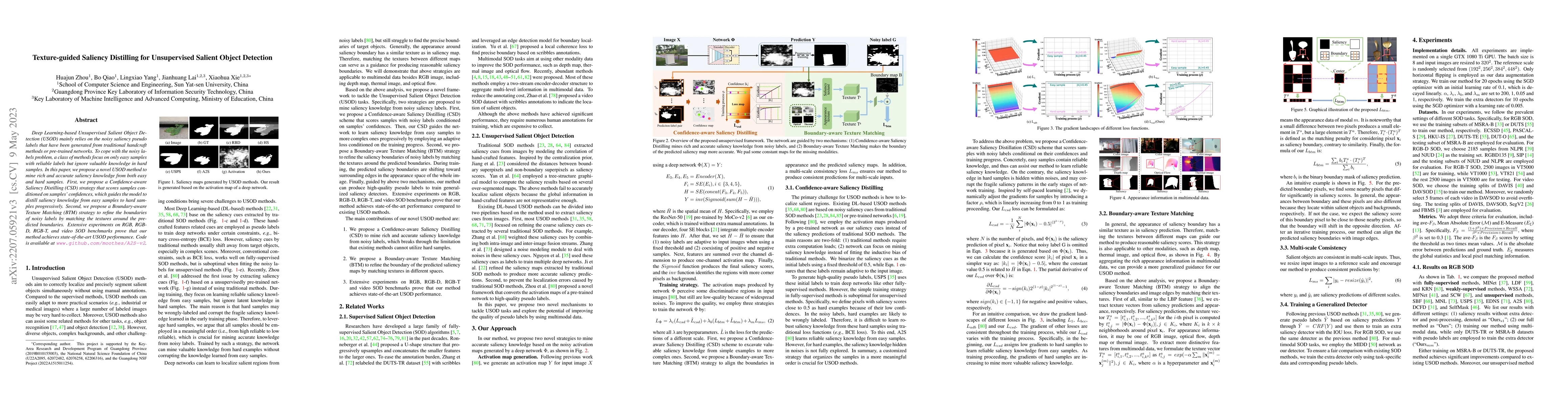 Thumbnail for Texture-guided Saliency Distilling for Unsupervised Salient Object
  Detection