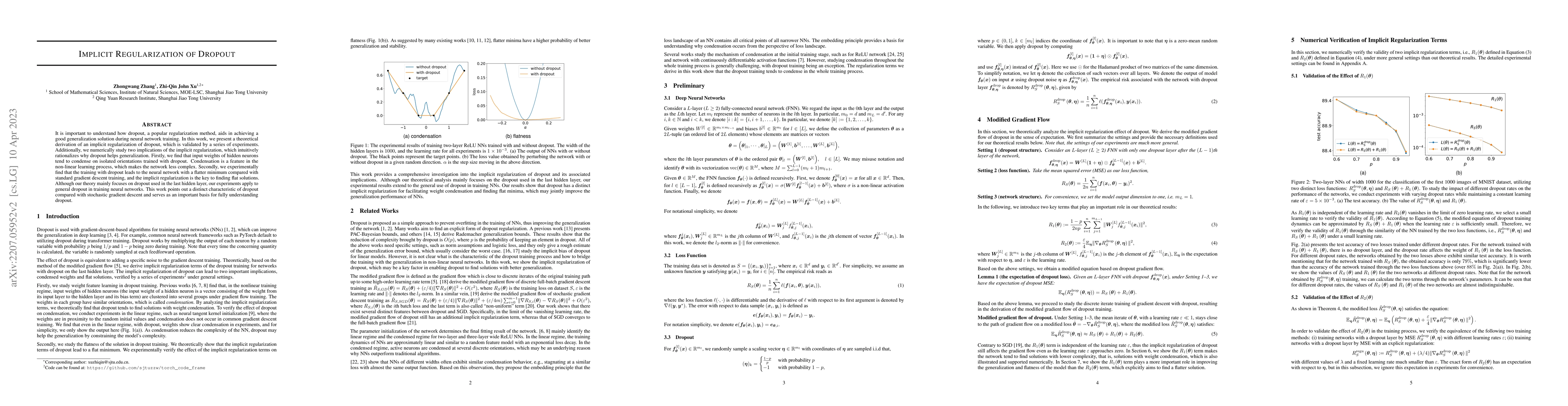 Thumbnail for Implicit regularization of dropout