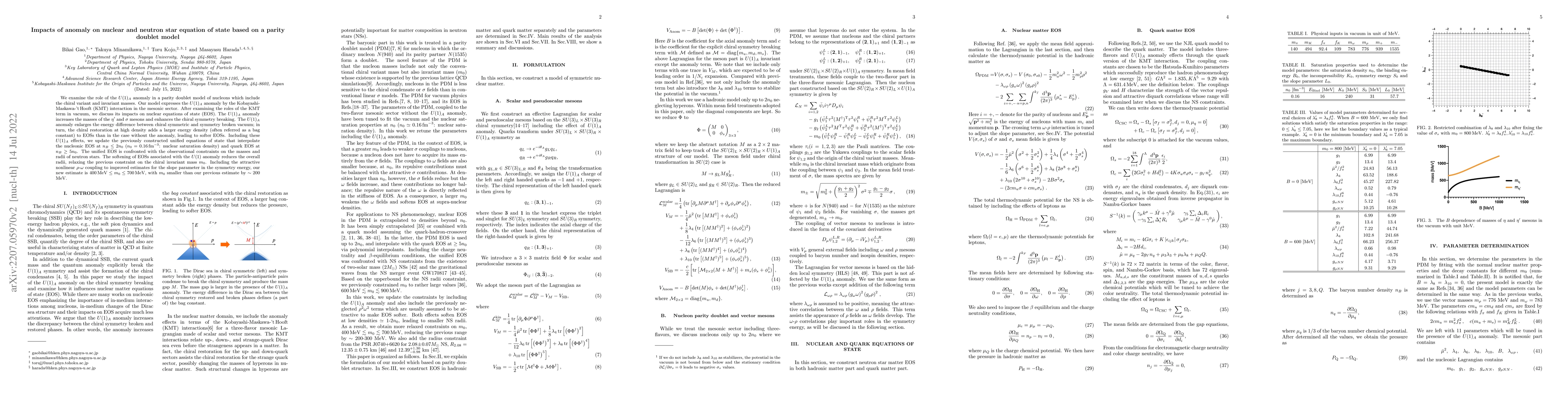 Thumbnail for Impacts of anomaly on nuclear and neutron star equation of state based
  on a parity doublet model