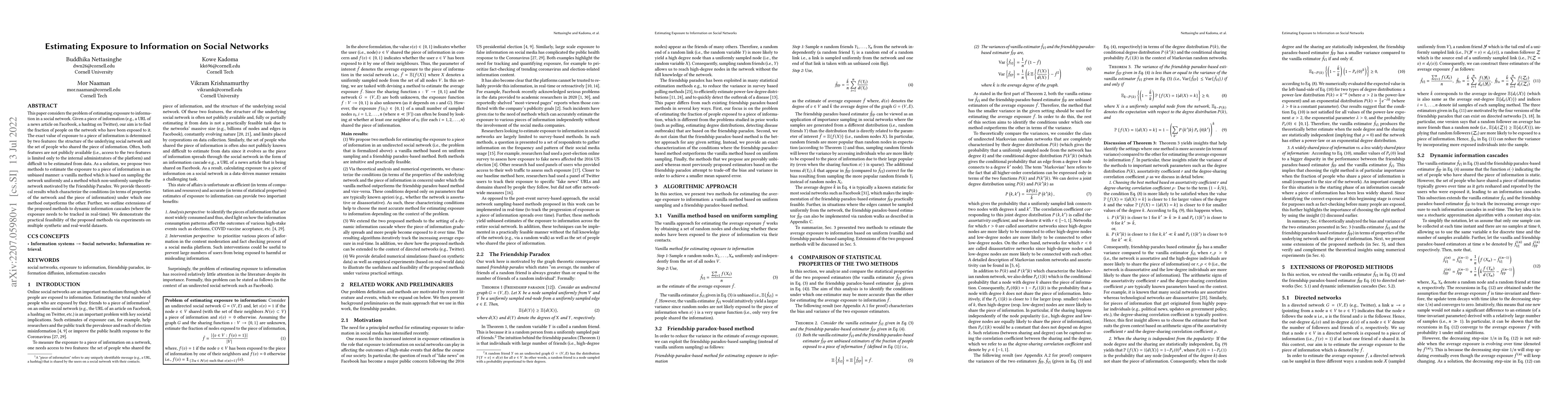 Thumbnail for Estimating Exposure to Information on Social Networks