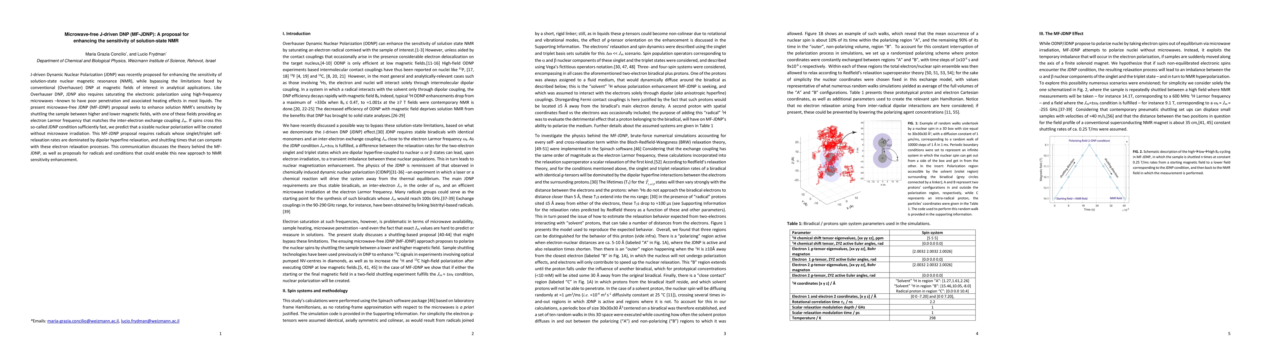 Thumbnail for Microwave-free J-driven DNP (MF-JDNP): A proposal for enhancing the
  sensitivity of solution-state NMR