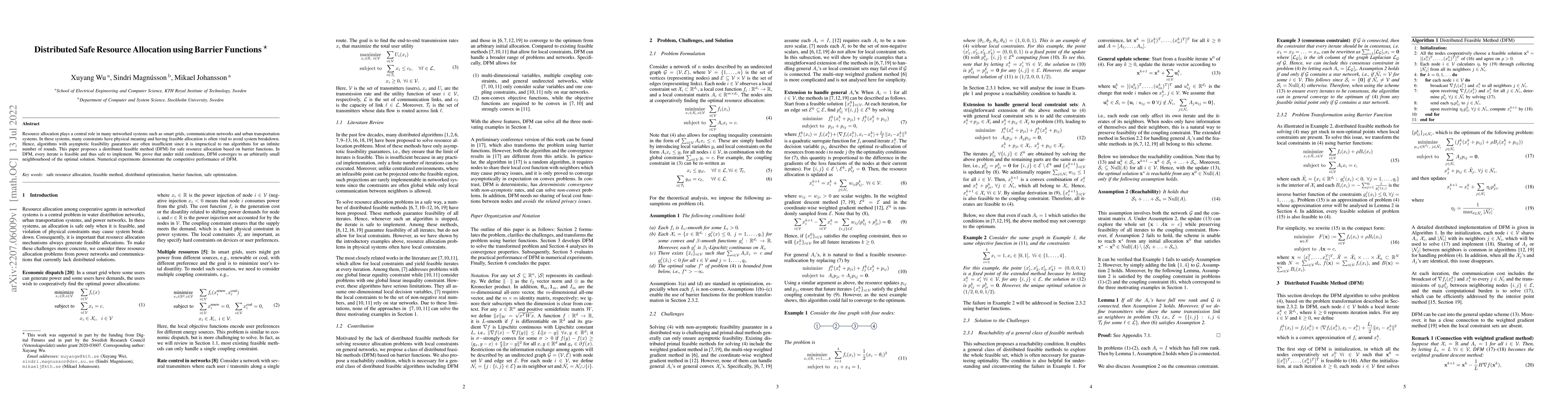 Thumbnail for Distributed Safe Resource Allocation using Barrier Functions