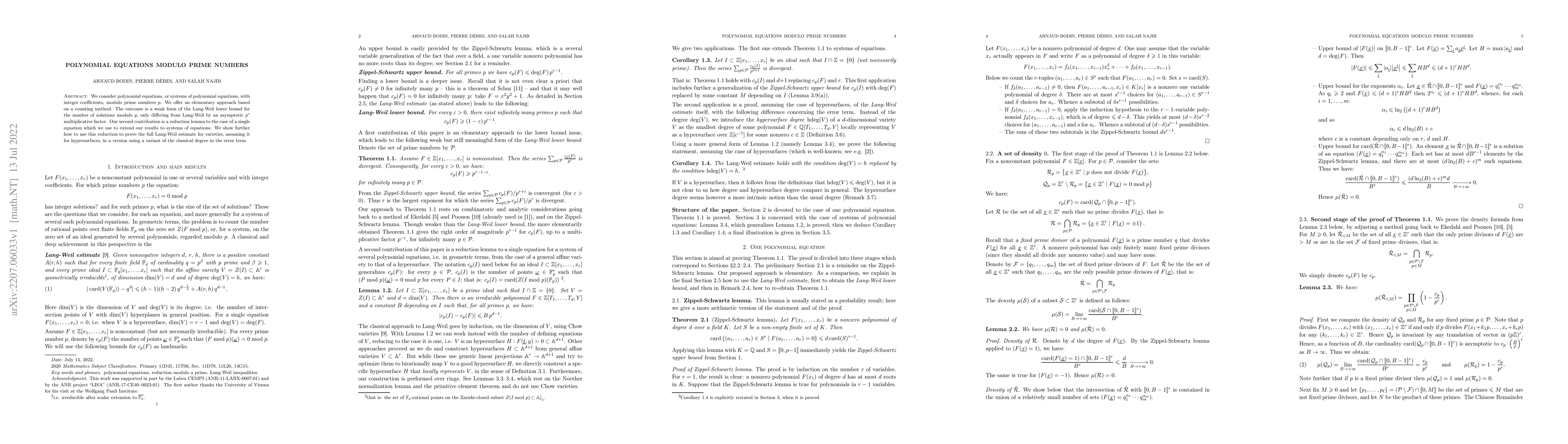 Thumbnail for Polynomial equations modulo prime numbers