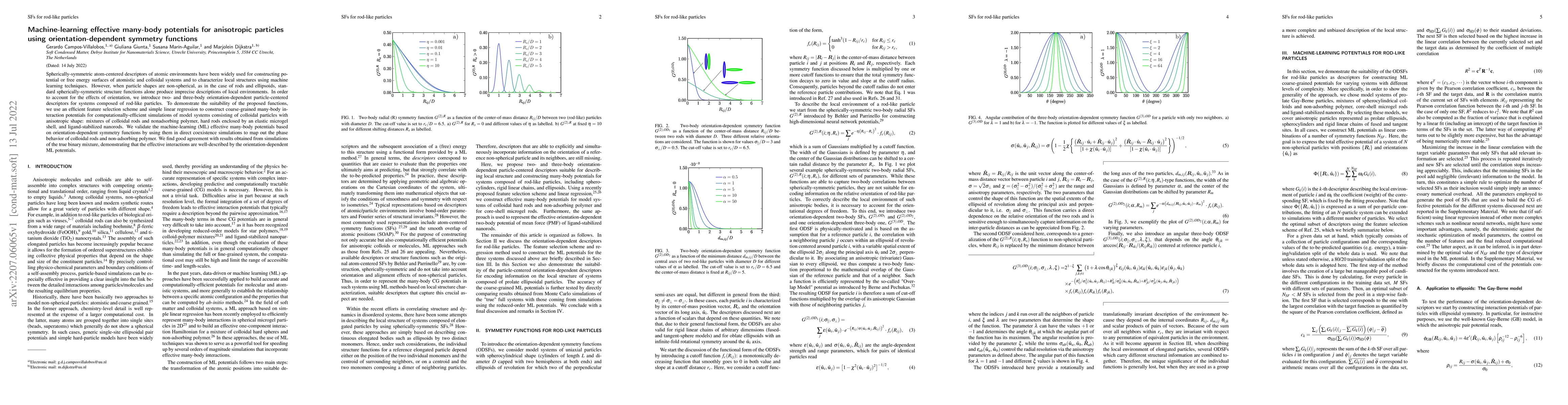 Thumbnail for Machine-learning effective many-body potentials for anisotropic
  particles using orientation-dependent symmetry functions