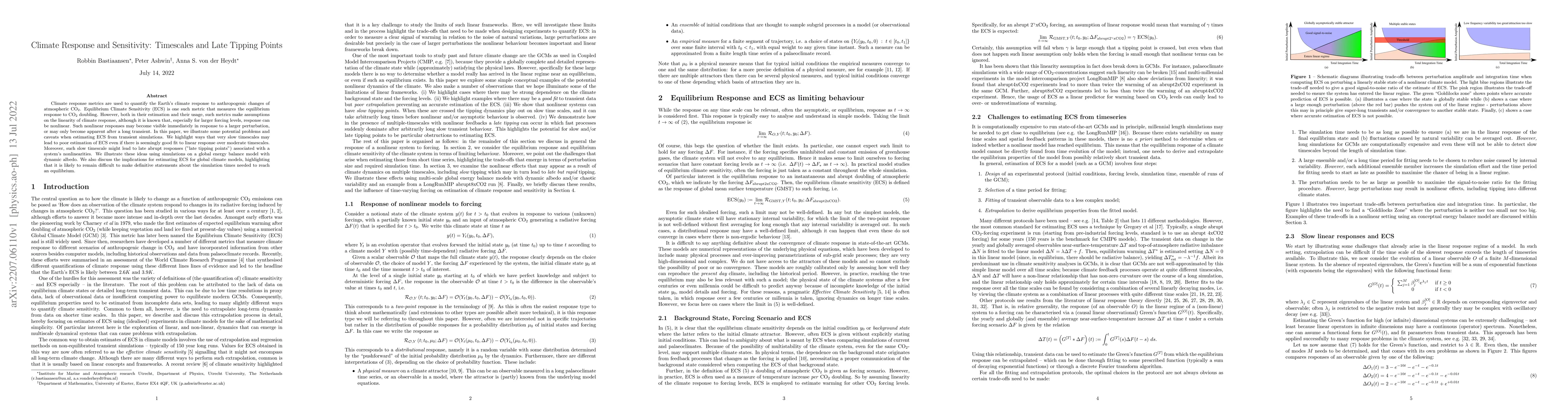 Thumbnail for Climate Response and Sensitivity: Timescales and Late Tipping Points