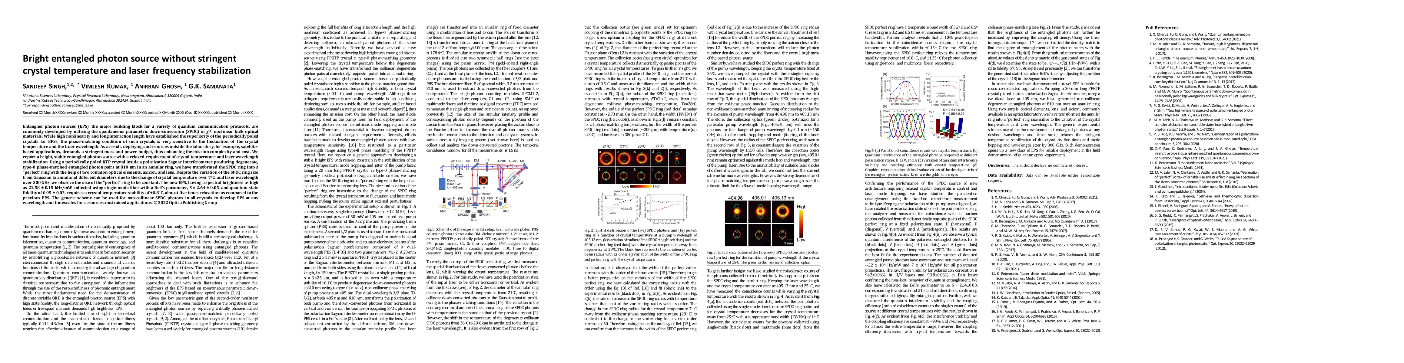 Thumbnail for Bright entangled photon source without stringent crystal temperature and
  laser frequency stabilization