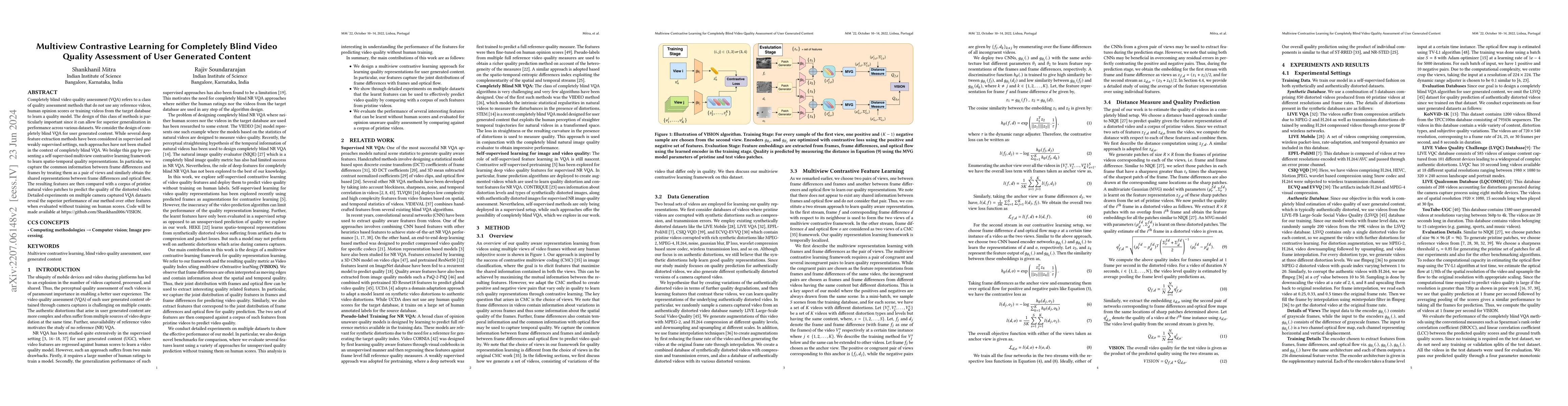 Thumbnail for Multiview Contrastive Learning for Completely Blind Video Quality
  Assessment of User Generated Content