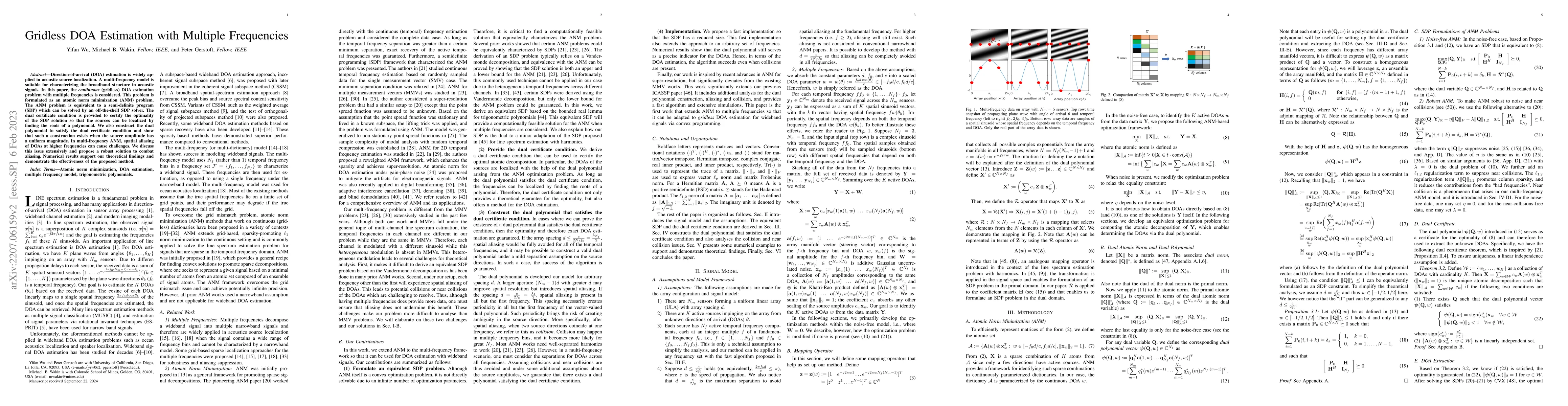 Thumbnail for Gridless DOA Estimation with Multiple Frequencies
