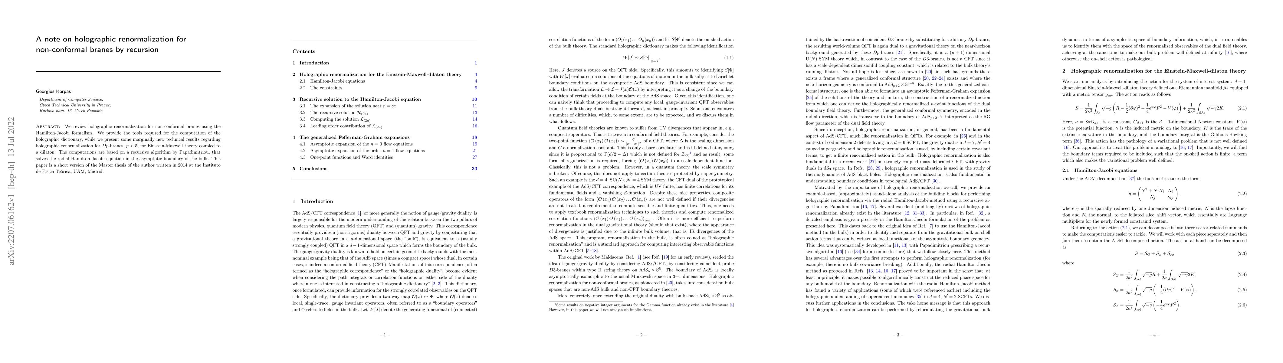 Thumbnail for A note on holographic renormalization for non-conformal branes by
  recursion