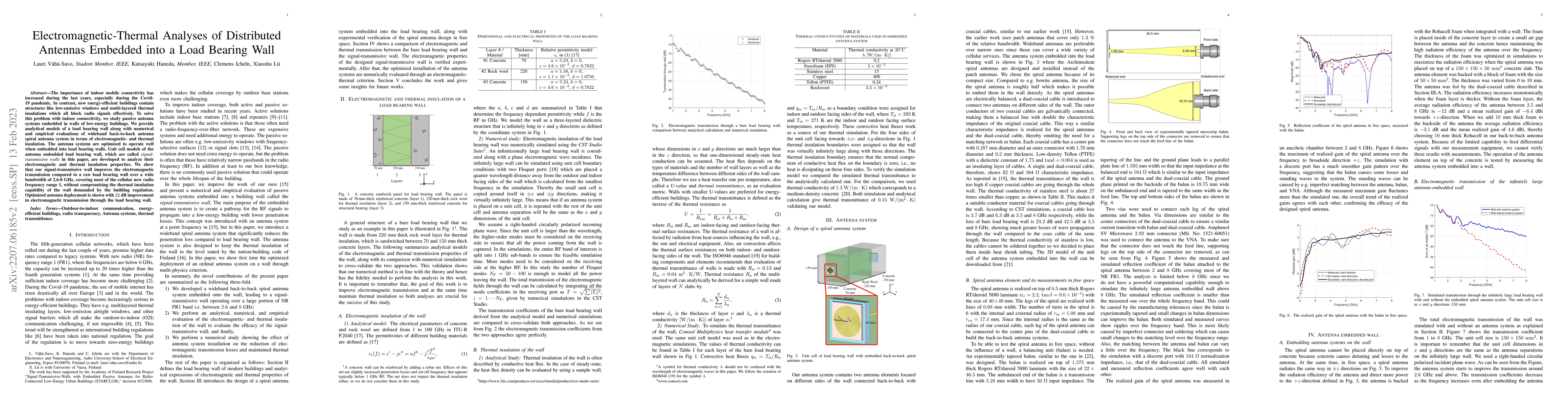 Thumbnail for Electromagnetic-Thermal Analyses of Distributed Antennas Embedded into a
  Load Bearing Wall