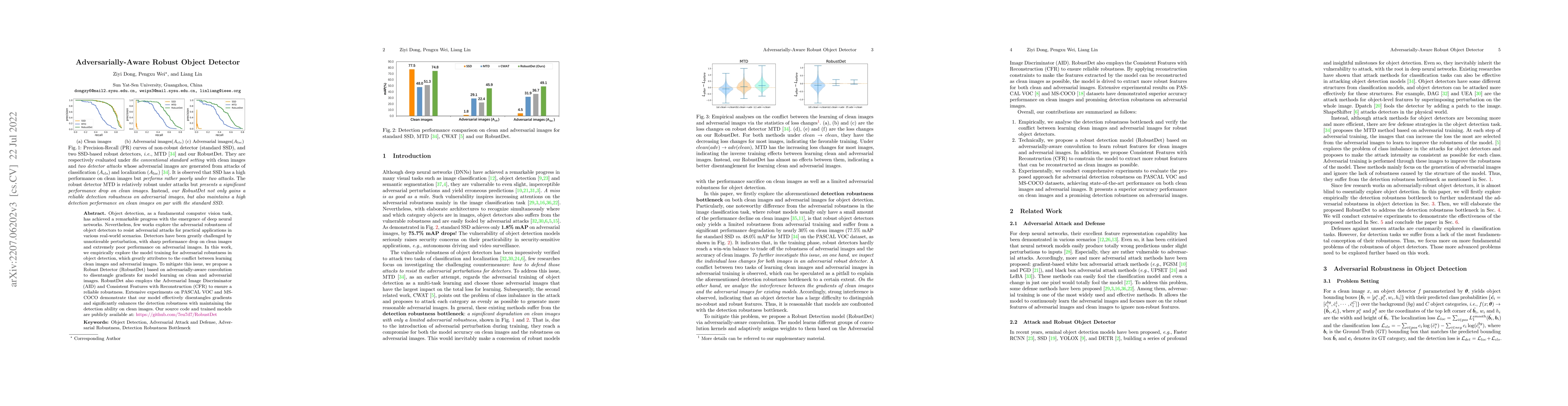 Thumbnail for Adversarially-Aware Robust Object Detector