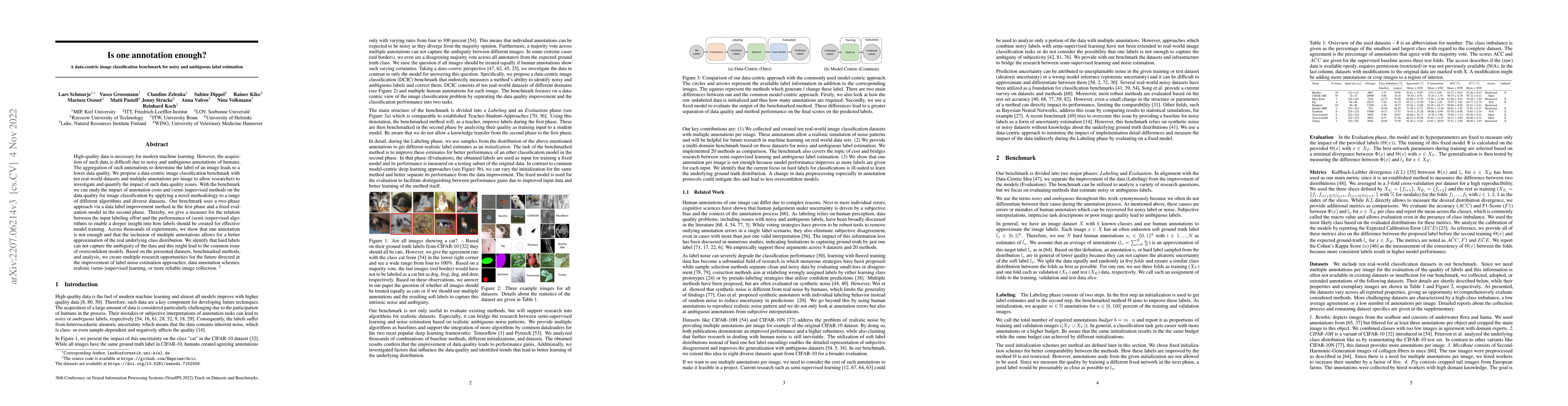Thumbnail for Is one annotation enough? A data-centric image classification benchmark
  for noisy and ambiguous label estimation