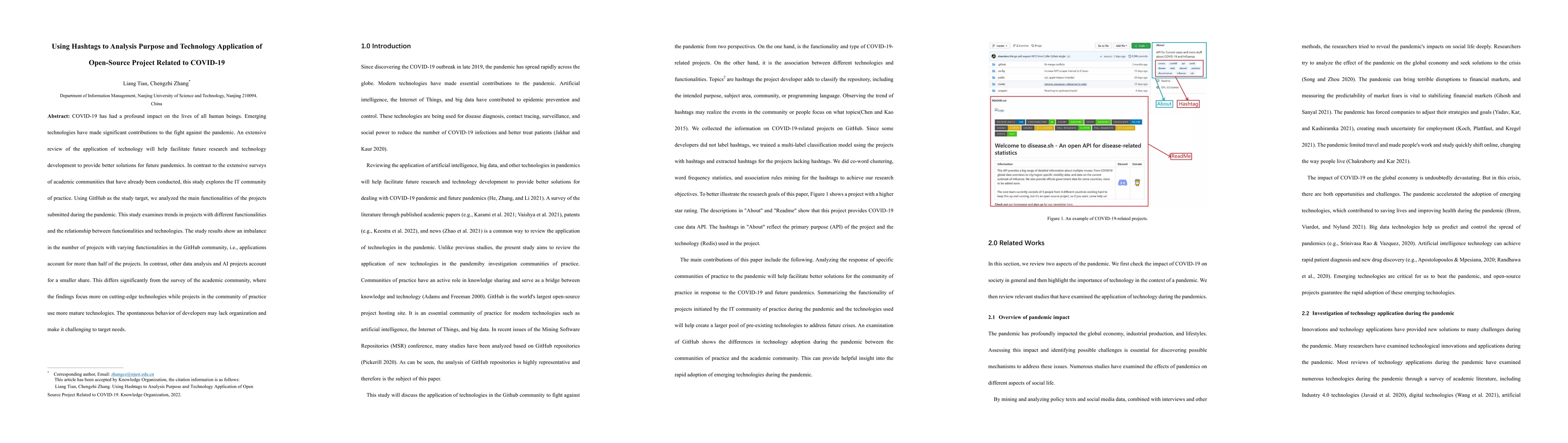 Thumbnail for Using Hashtags to Analyze Purpose and Technology Application of
  Open-Source Project Related to COVID-19