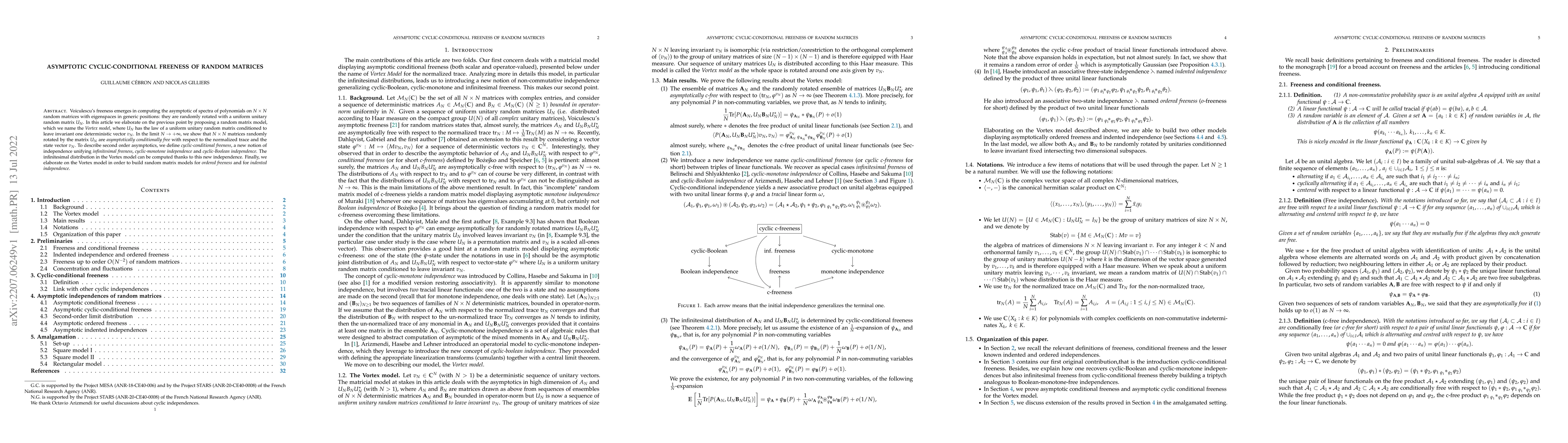 Thumbnail for Asymptotic cyclic-conditional freeness of random matrices